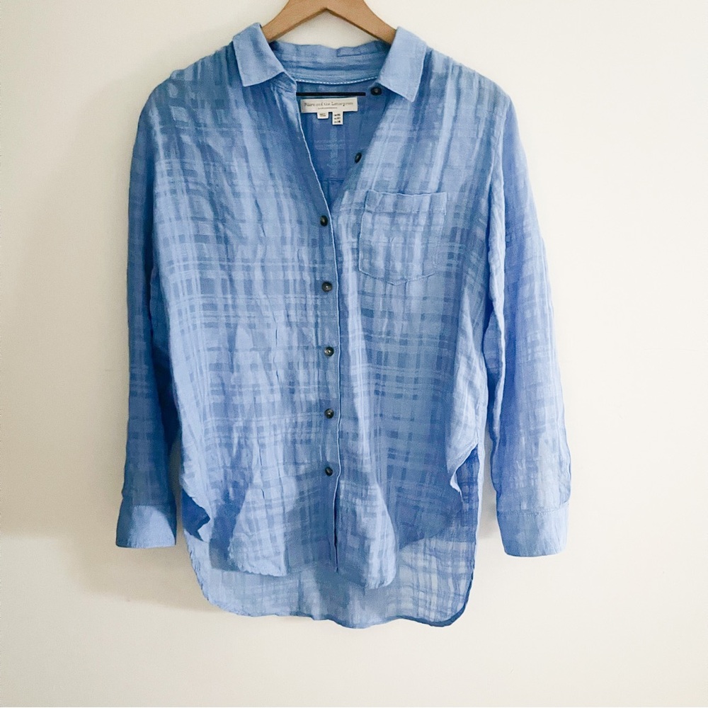 Anthropologie Pilcro And The Letterpress Textured Linen Button Down - Picture 3 of 12